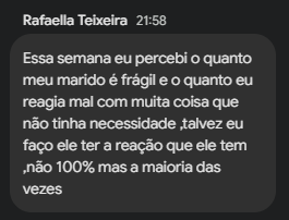 Depoimento de aluna 3